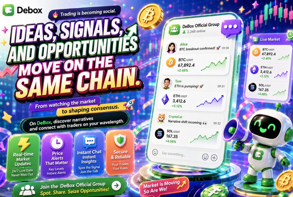 DeBox_Social's tweet photo. Trading is becoming social—ideas, signals, and opportunities now move together in real time.
On DeBox, turn every insight into conversation, consensus, and the next opportunity. https://t.co/iMn64kOpSz