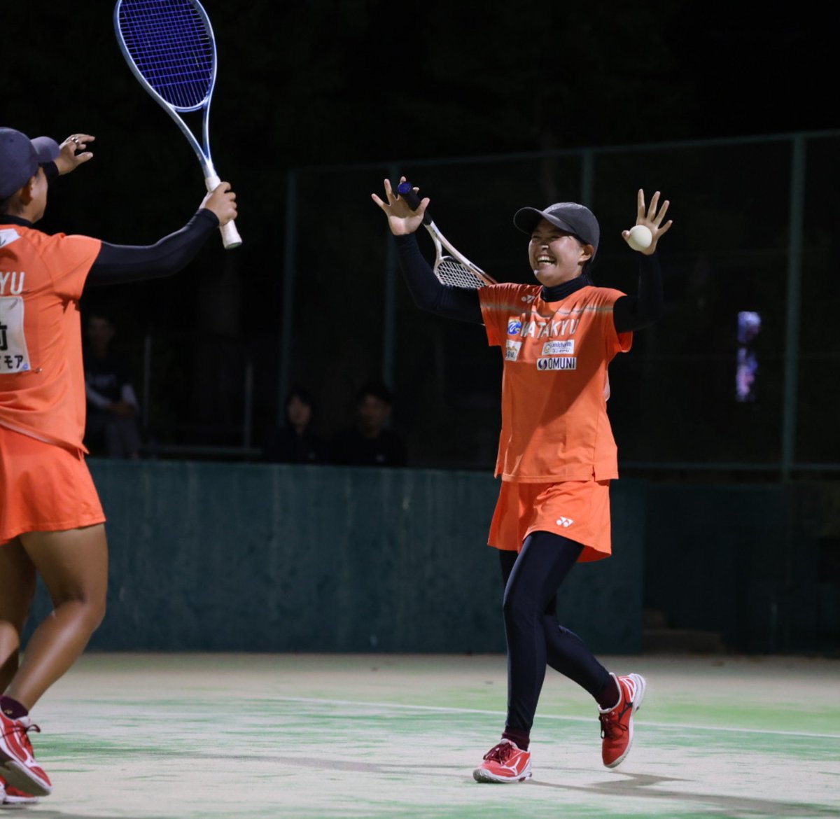 JSTA_official's tweet photo. 令和8年度 第54回
#全日本社会人ソフトテニス選手権大会 
マリンテニスパーク・北村ほか
8月29日-30日

一般女子決勝
1コート
原口　美咲・宮前　希帆（京都 ワタキューセイモア）Ｇ④-3（F⑦-2）高橋　偲・岩倉　彩佳（広島 どんぐり北広島）

原口・宮前ペアが連覇達成です！
おめでとうございます。

◎大会結果速報
https://t.co/hJGmef9RZ6

#ソフトテニス
#softtennis
#大阪府ソフトテニス連盟
#日本ソフトテニス連盟