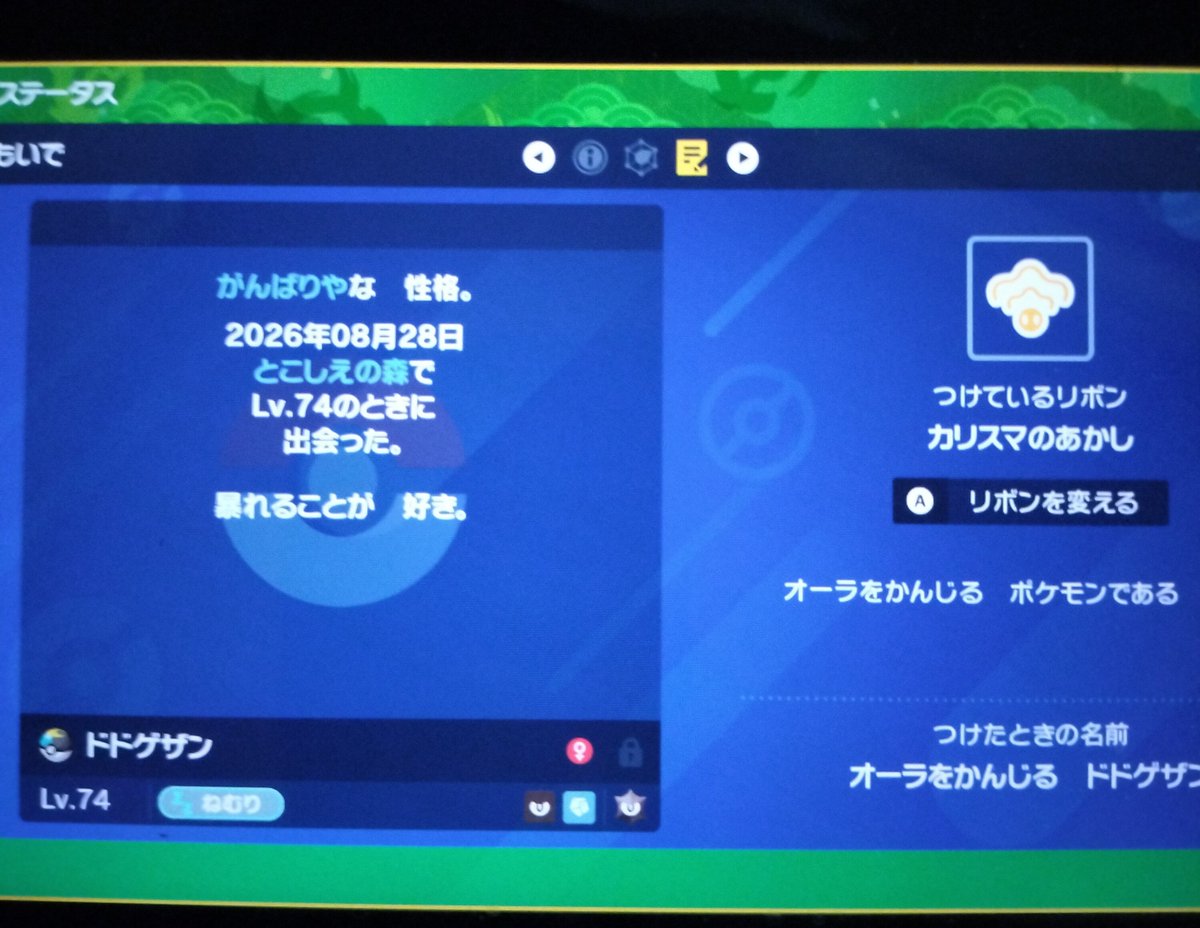 poke_take555's tweet photo. ドドゲザン厳選、色カリスマ証来た〜♀なのよね。♂のために少し粘りたい https://t.co/3GEVgjun81