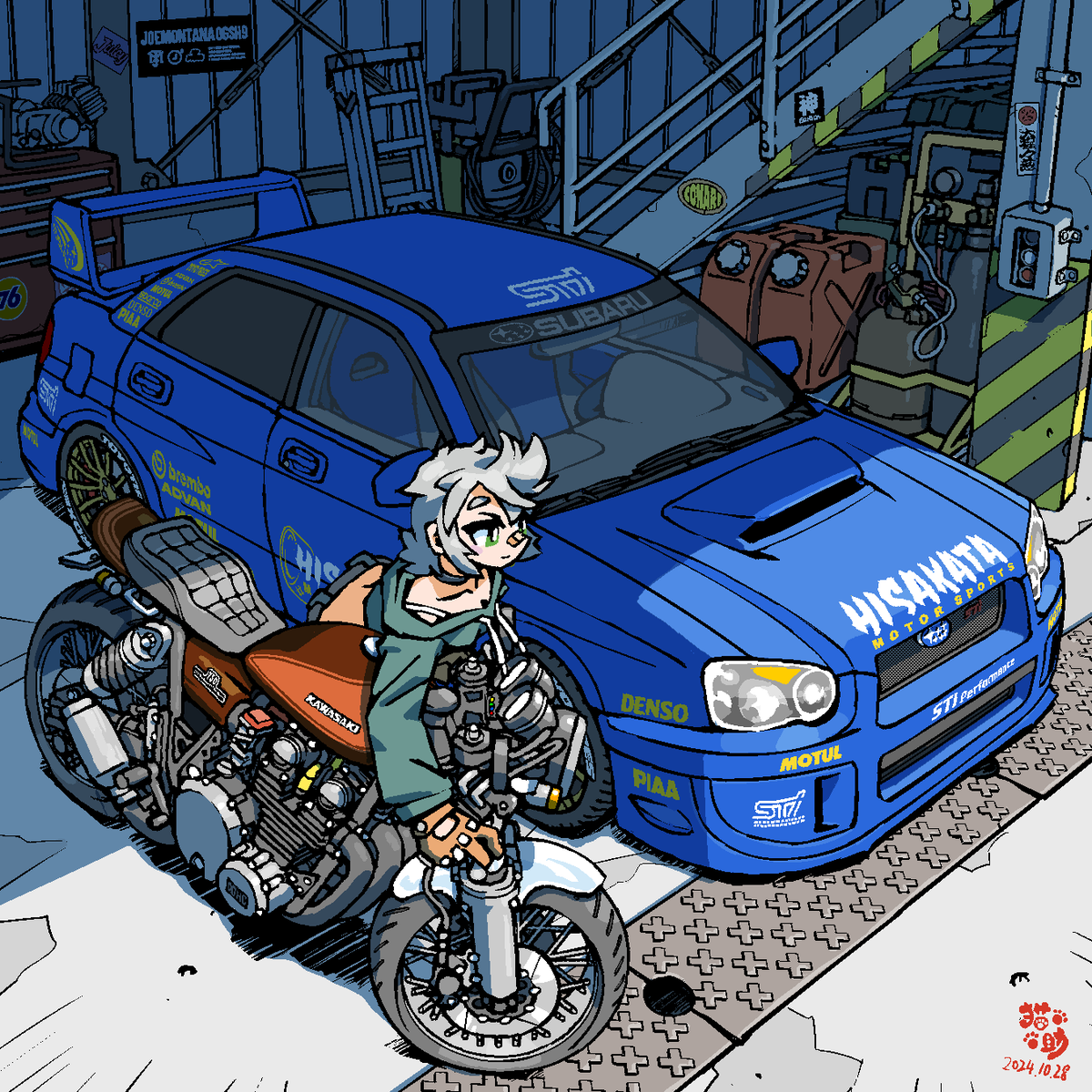 Atelier66604645's tweet photo. #全クリエイターに告ぐ青の作品を解放せよ
2003 SUBARU IMPREZA WRX STi Applied C
+ Kawasaki 750RS https://t.co/4D8Lu0FQxA