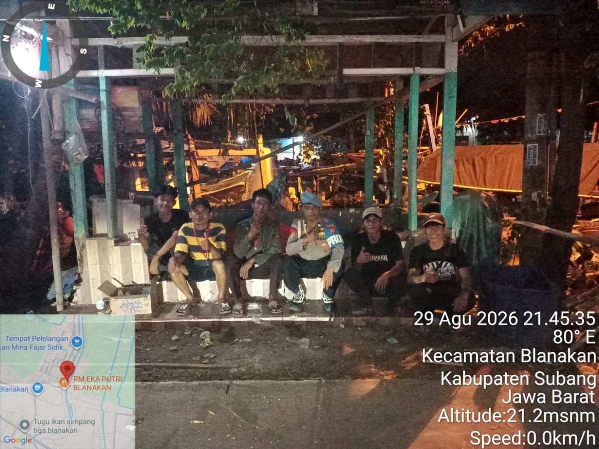 HumasBlanakan's tweet photo. Giat Patroli Polsek Blanakan melaksanakan Himbauan Kamtibmas Kepada Masyarakat, Wilkum Polsek Blanakan #polressubang #polsekblanakan #swasembadapangan #ketahananpangan #Polrimendukungketahananpangan https://t.co/dKSvgCBd3C