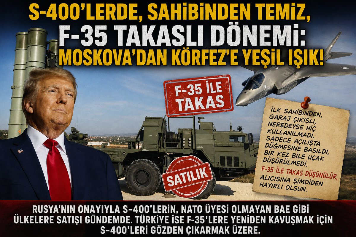 Edebiya60920231's tweet photo. S-400'lerde, Sahibinden Temiz, F-35 Takaslı Dönemi: Moskova'dan Körfez'e Yeşil Işık! https://t.co/faXx1mu1aK