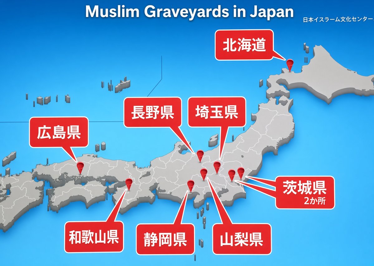 harukaawake's tweet photo. 🇯🇵 There are numerous Muslim graveyards across Japan and Muslims are demanding more and more of them. 

We do not need Muslim graveyards in Japan. If you wish to be buried, send the body back to your Muslim homeland. The soil in Japan cannot be contaminated like this. https://t.co/U9HzYrWTT4