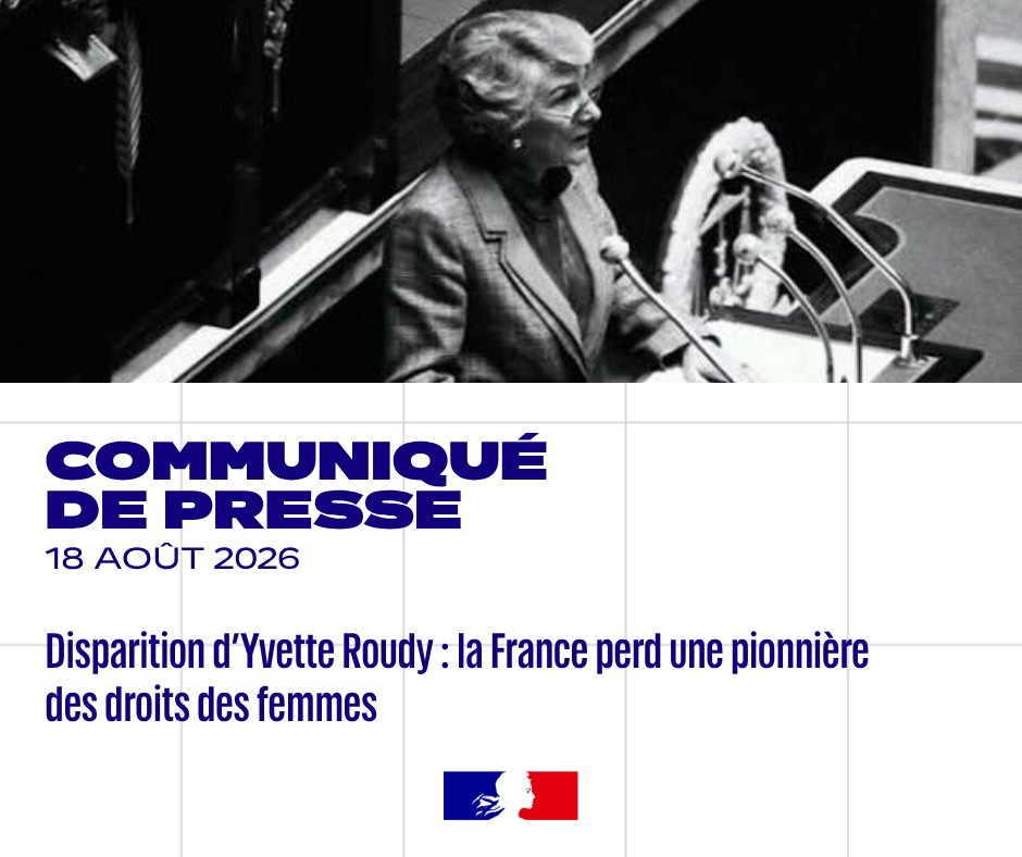 egalite_gouv's tweet photo. #Communiqué 🗞️| Disparition d’Yvette Roudy : la France perd une pionnière des droits des femmes

Pour plus d'informations : https://t.co/UWh5EhJozh https://t.co/kQBHT3bPXt