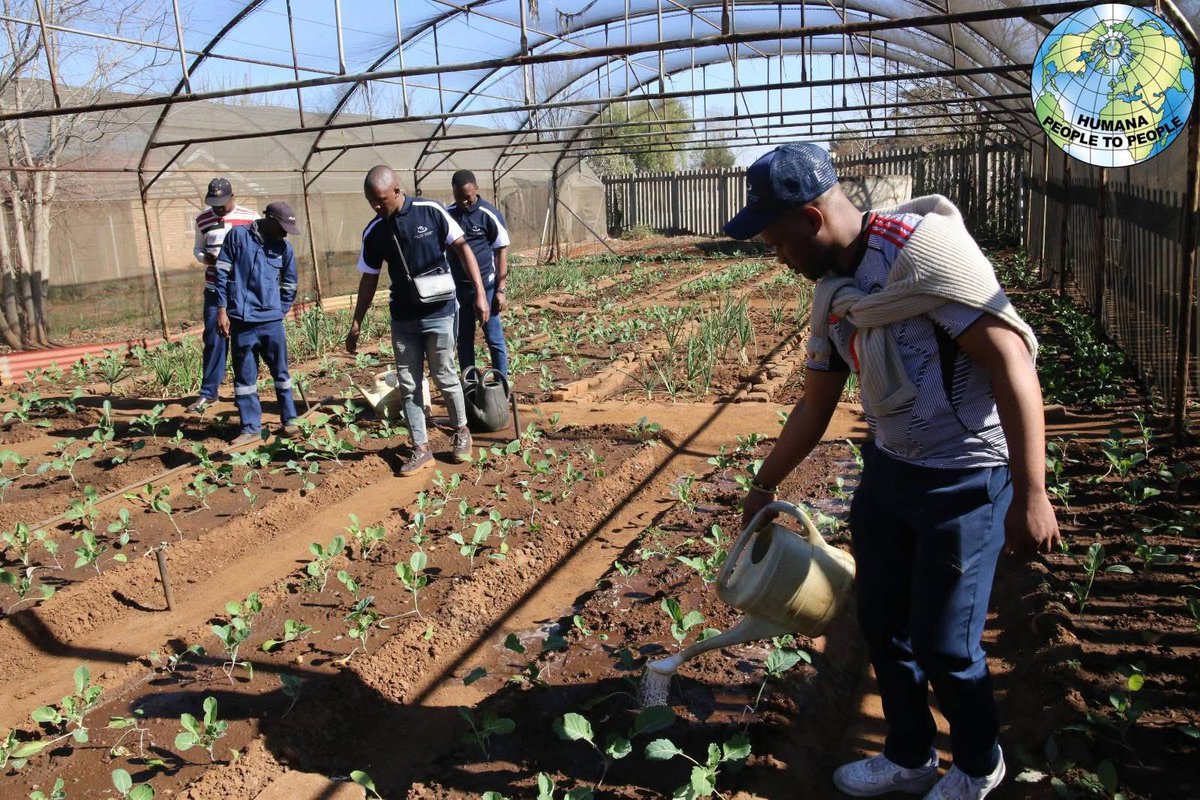 HumanaSA's tweet photo. The spirit of Mandela lives on!  AGSA visited Child Aid Doornkop today to support our OVCs. They donated chairs, groceries, meat &amp; hygiene packs, and helped water the garden, dish up meals &amp; join our Children's Rights session. 
Thank you AGSA &amp; @forgoodSA! 
#AGSA https://t.co/NYWel0eGnT