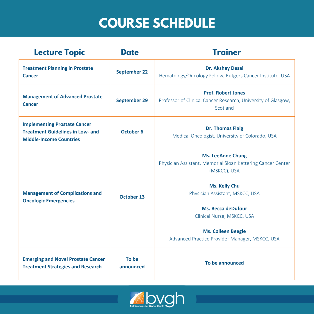 BIOVentures's tweet photo. Our AAI Treatment of Prostate Cancer launches August 25. The course will cover priority topics including surgery, radiation therapy, androgen deprivation therapy, and more.

Register here: https://t.co/nxvvYQ2aWE

Full schedule: https://t.co/kFrzzof6Xz https://t.co/Jd11KJsZhv