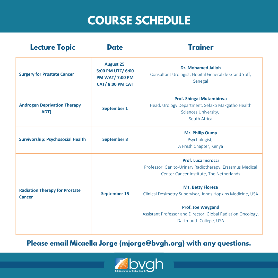 BIOVentures's tweet photo. Our AAI Treatment of Prostate Cancer launches August 25. The course will cover priority topics including surgery, radiation therapy, androgen deprivation therapy, and more.

Register here: https://t.co/nxvvYQ2aWE

Full schedule: https://t.co/kFrzzof6Xz https://t.co/Jd11KJsZhv