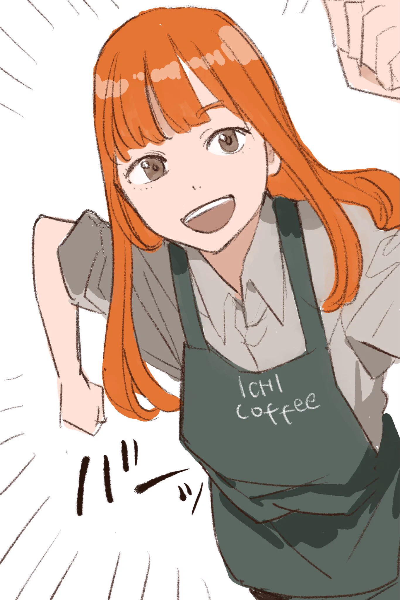 【額付き】手描きイラスト オリジナル 原画 創作 青 女の子 橙 オレンジ ICHI on X: 