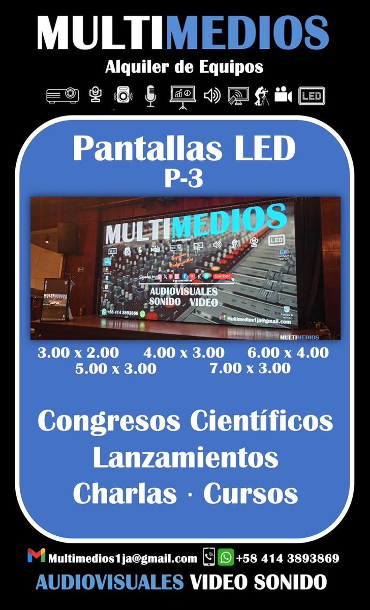 Multimedios1JA's tweet photo. Alquiler de Equipos Audiovisuales https://t.co/ERARlWArxH