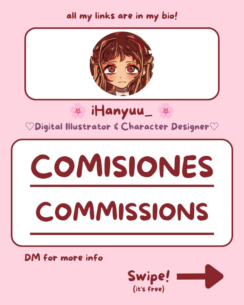 ihanyuu_'s tweet photo. Holaaaa, después de mucho he abierto COMISIONES por un tiempo! Todos mis enlaces están en mi perfil pero los dejo también por aquí 👀❤️

https://t.co/DWa81fxKbc
https://t.co/2d2qCzwBmR https://t.co/XiVL5jNvPc