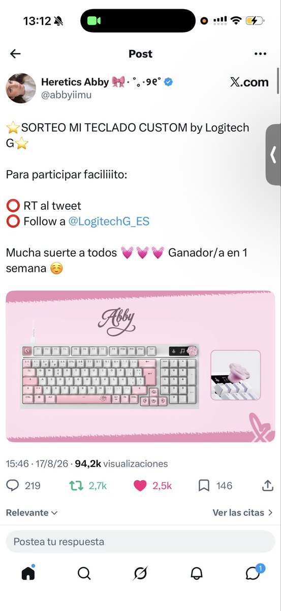 DardaMq's tweet photo. @abbyiimu @LogitechG_ES https://t.co/ebRo1Kw7J3