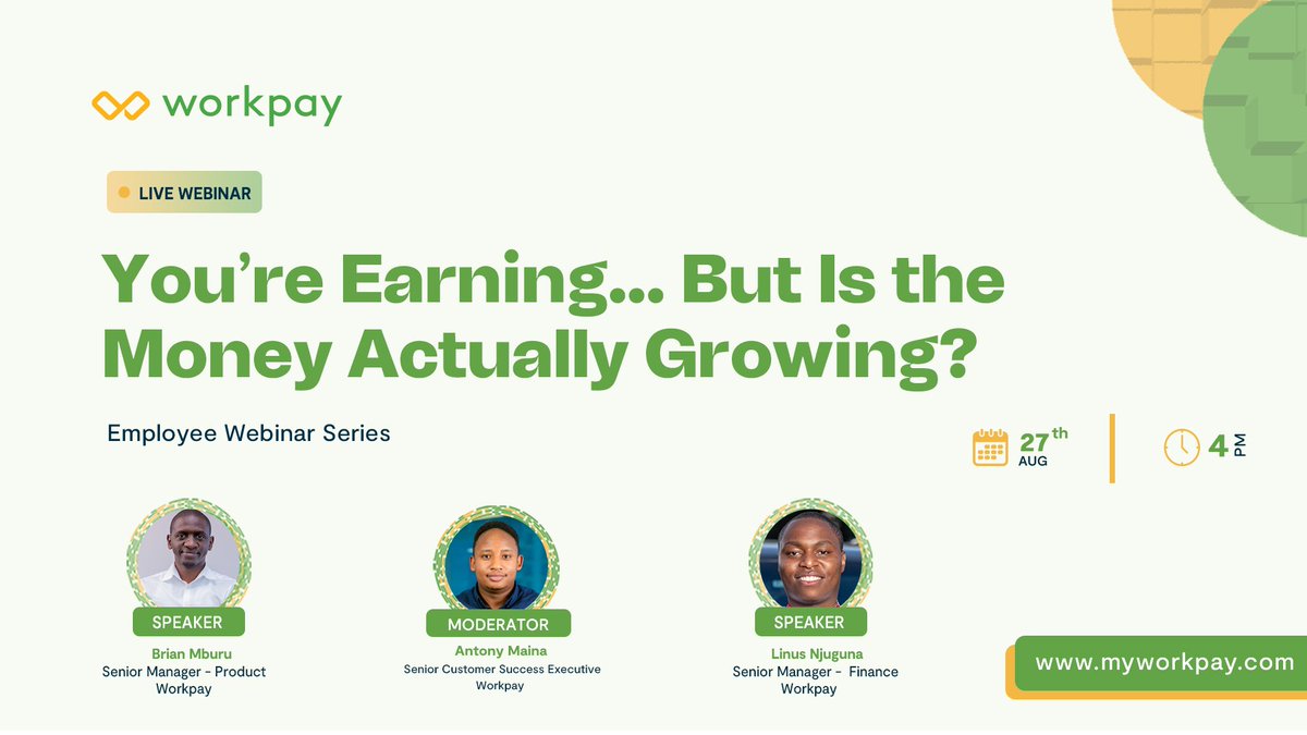 Workpayhq's tweet photo. We all love the payday notification, but is your money actually growing?

If you're making a salary but struggling to build wealth, you aren't alone. Join our next Workpay Live Webinar to learn how to make your income work for you!

Talk to us: https://t.co/8dtPIuTDK2 https://t.co/NS1lGVxykN