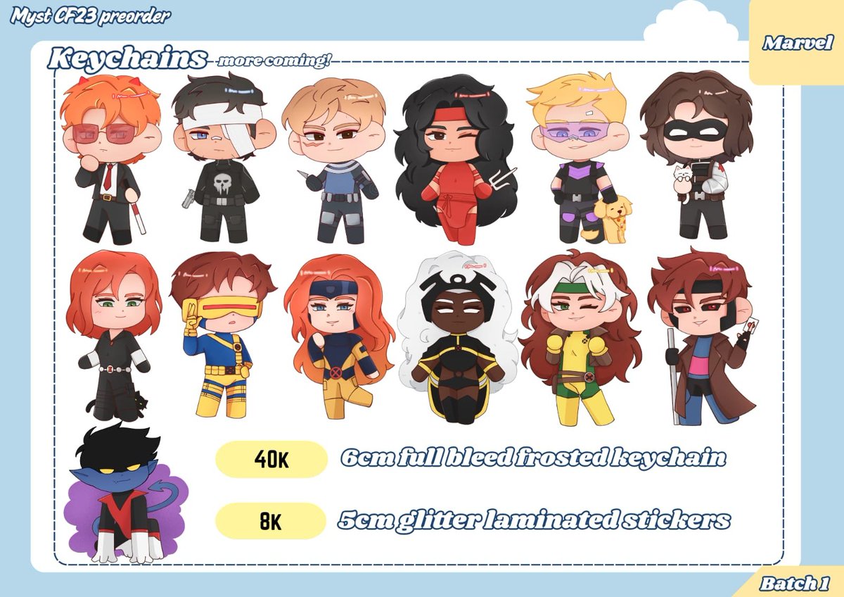 Misticly_'s tweet photo. My #CF23 preorders are open! (🇮🇩 only!) 

📅 18-25 Agustus
✉️ Pick up both days + mail order
⭐ Marvel (Xmen, Daredevil, Avengers, winterhawk) DC (Green Lantern, Batfamily), Project Hail Mary
🔗 https://t.co/pbiITp5pJb

#comifuro23 #comifuro23catalogue
(1/2) https://t.co/UWMsm9LVVi