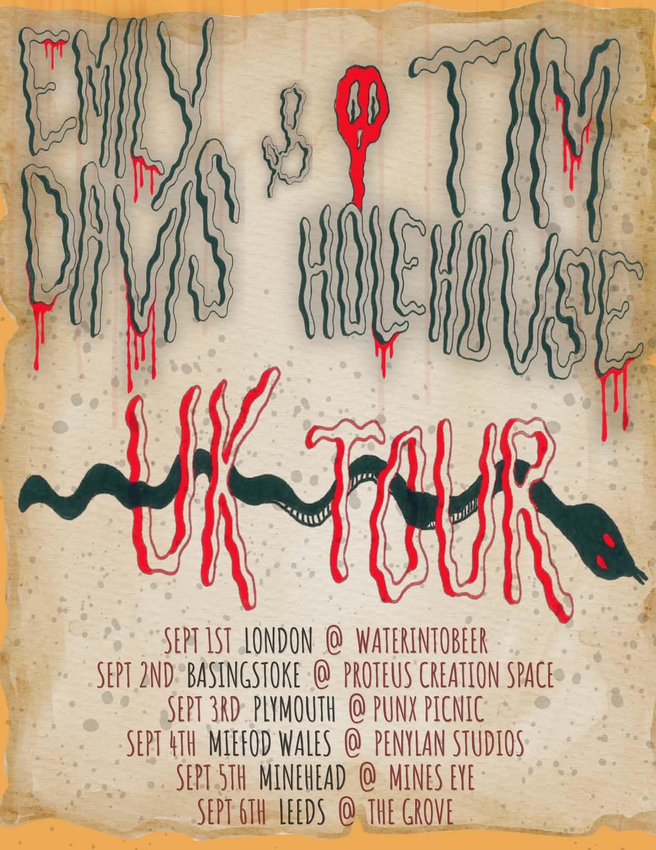 Timholehouse's tweet photo. Autumn 2026 and some big news coming for November too!!! 

Tours with  @EmilyDavis ,  @BSydes  + Duo tour with Kieran O’Malley 

#timholehouse #touring #music #emilydavis #bsydes https://t.co/pUj7WCiN4R