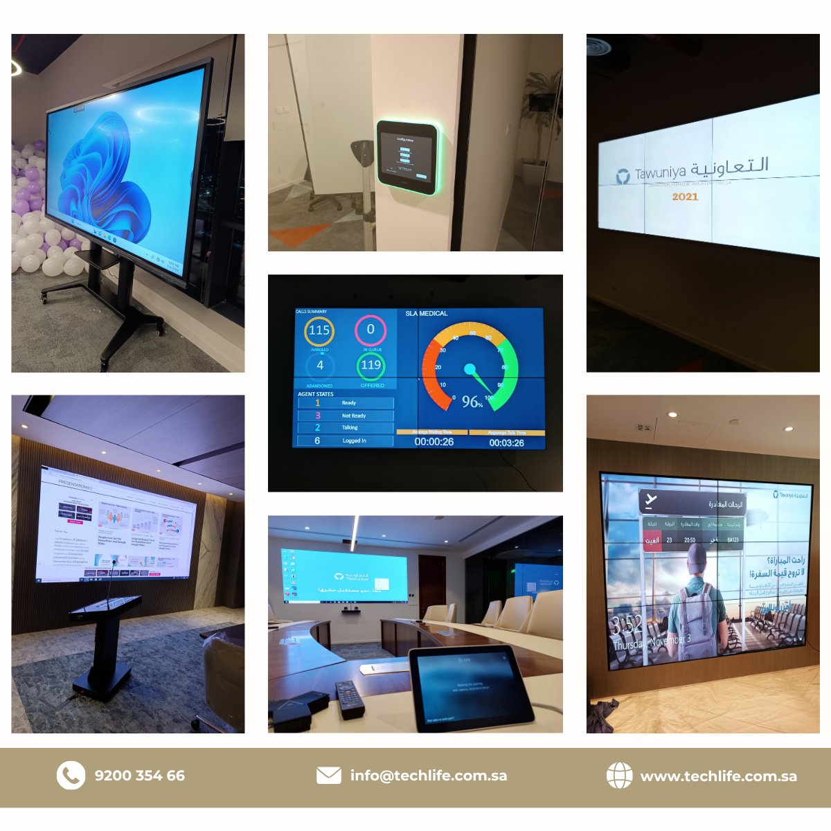 TechLife_SA's tweet photo. We are excited to showcase the successful milestone of a fully integrated audiovisual transformation for the prestigious @Tawuniya .

#TECHLIFE #Tawuniya #AudioVisual #AVSolutions #SmartMeetingRooms #InteractiveDisplays  #SmartWorkplace #TechnologySolutions #SaudiArabia https://t.co/EntwEdq1RG