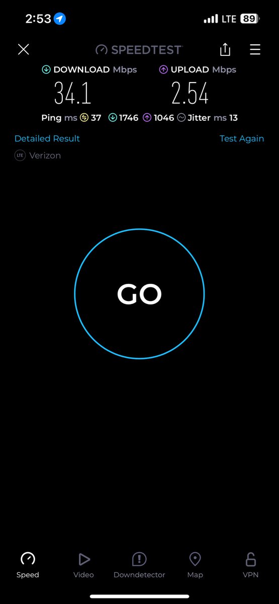 cancelind's tweet photo. @Terrell352 Here’s the Verizon SpeedTest inside the mall! It didn’t attach originally! My bad https://t.co/Cpm337pYAd