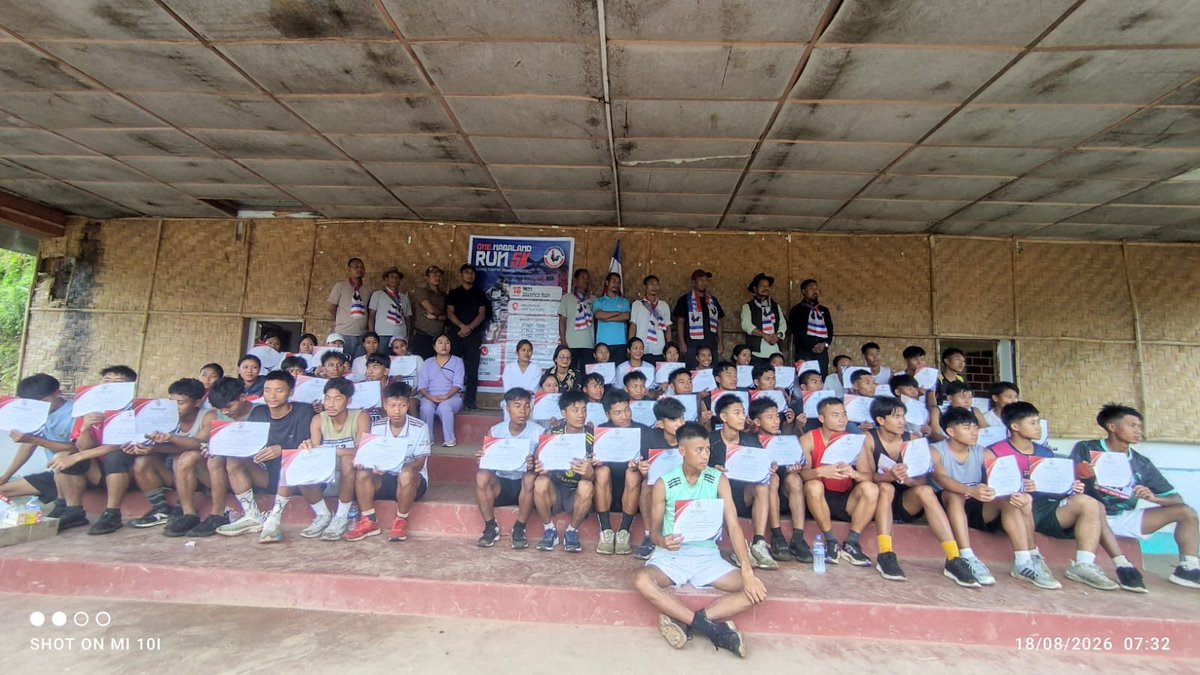 NPF_YouthWing's tweet photo. ONE NAGALAND RUN – 5K | MON DISTRICT RUN 

The NPF Mon Youth Wing Division successfully conducted the “ONE NAGALAND RUN – 5K” on 18 August 2026, as part of the state-wide initiative of the NPF Central Youth Wing, under the inspiring slogan “Running Together, Growing Together.” https://t.co/OHsws4K2rB