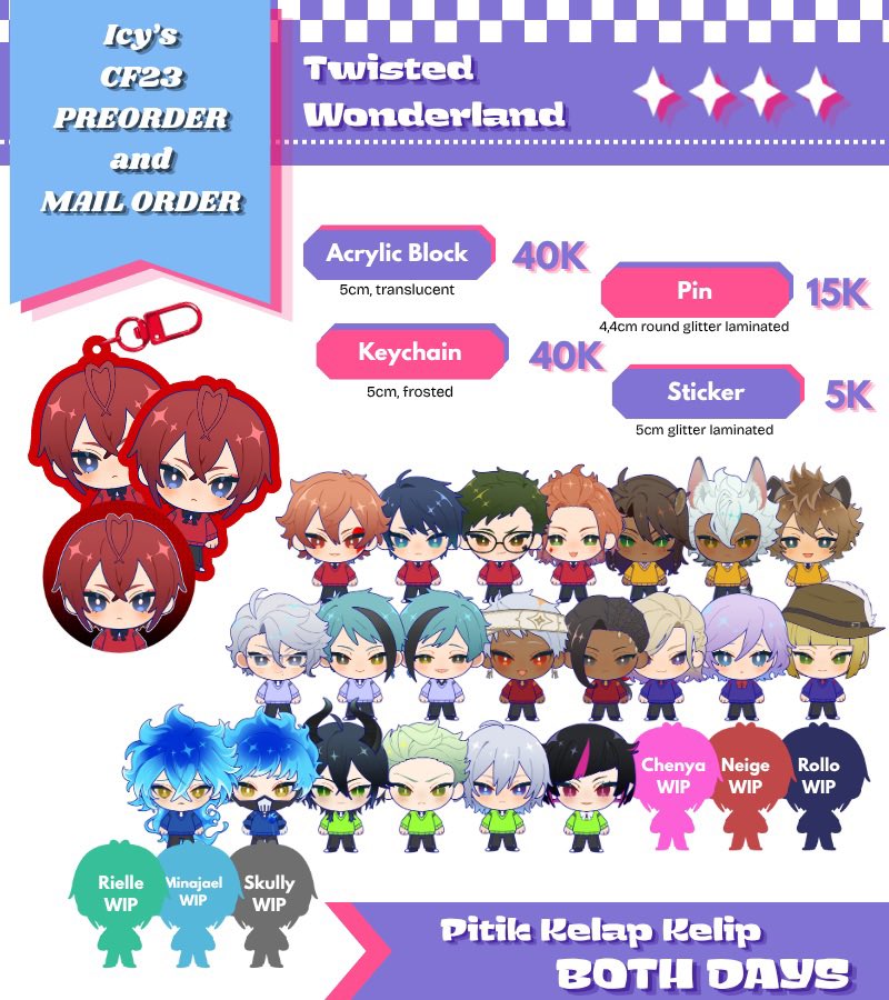 IcyNorwell's tweet photo. RT and Likes are appreciated!
.
My #CF23 PO is now open!
 
Fandom
* Identity V / IDV
* Hetalia
* Twisted Wonderland / Twst
* Osomatsu-san
* CRK / Cookie Run Kingdom

📆 26 Agustus 2026
✅ Pre Order &amp; Mail Order
Both days
Table number TBA

Form links below 

#Comifuro23 https://t.co/cVAAUDi1bw