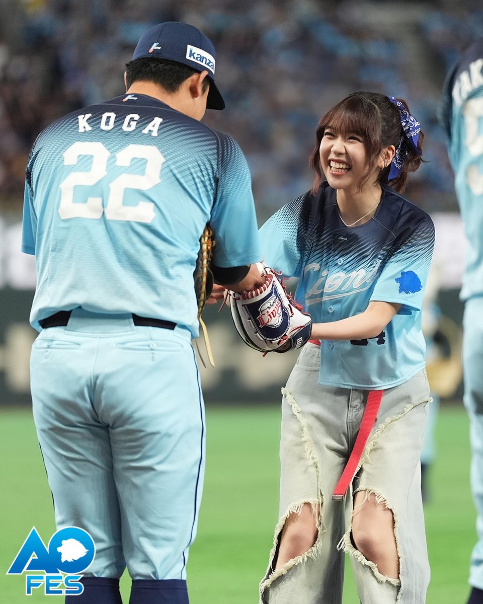 lions_official's tweet photo. セレモニアルピッチの様子を写真でもお届けします✨

#seibulions #打破 #アオフェス2026 #東京ドーム開催 #ME_I https://t.co/4WM0OskhZA