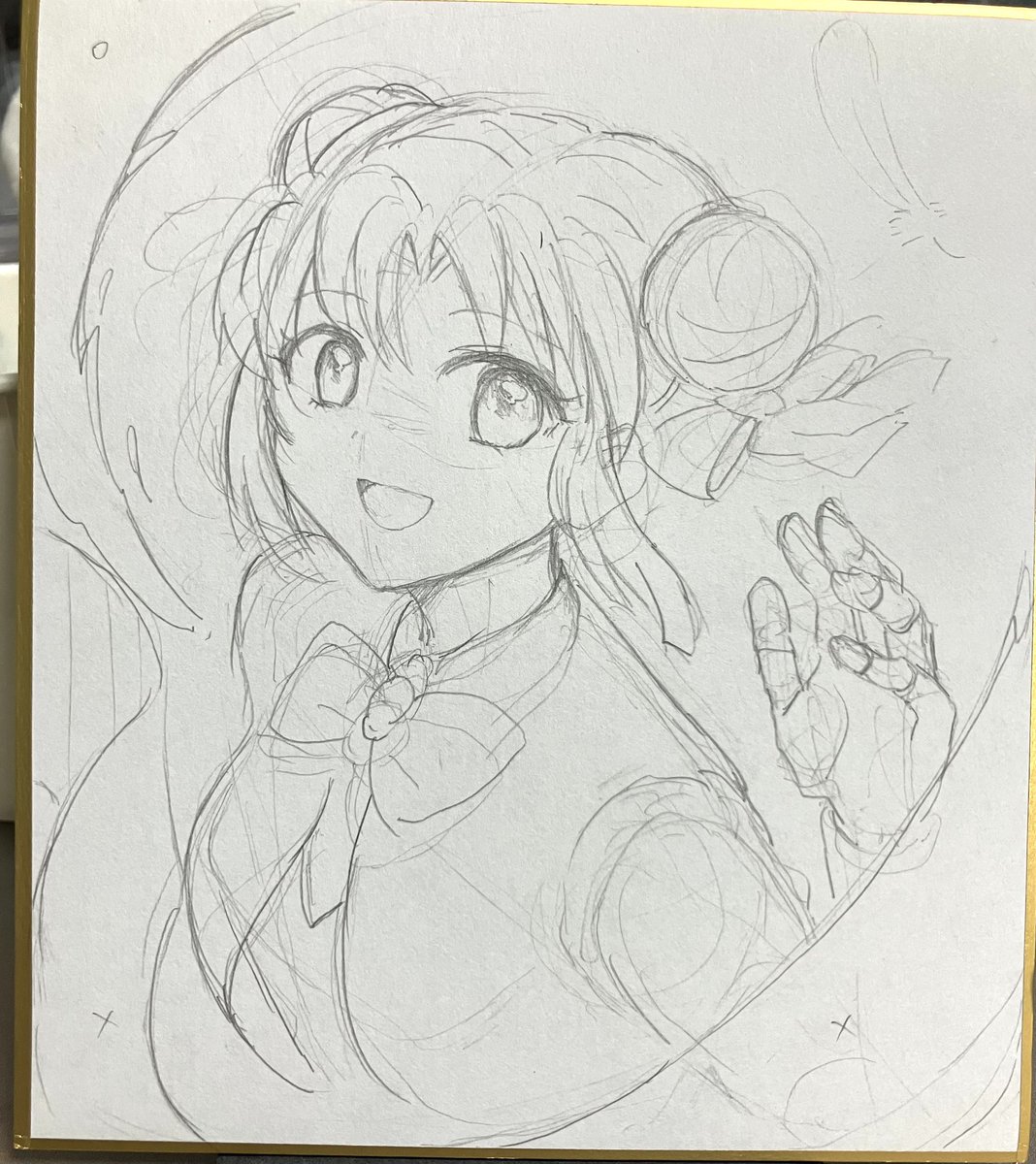 ttsun222's tweet photo. その③。
ラフに線画が負けてしまわないように、視線誘導もしつつ、暖色系でまとめました。
ふしぎ遊戯の夕城美朱です！
アナログの一発勝負な所、めちゃくちゃ緊張します…(完成後に修正箇所が見つかる罠)
次回も頑張るぞー！
#イラスト練習
#アナログイラスト
#絵描きさんと繋がりたい https://t.co/Zx0291wRkj
