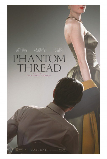 Gibboanxious's tweet photo. While shooting Phantom Thread, Paul Thomas Anderson anticipated that Daniel Day-Lewis wouldn't pose for the poster. To address this, he wrote a scene in which Woodcock and Alma have their photos taken. https://t.co/AblttflALH