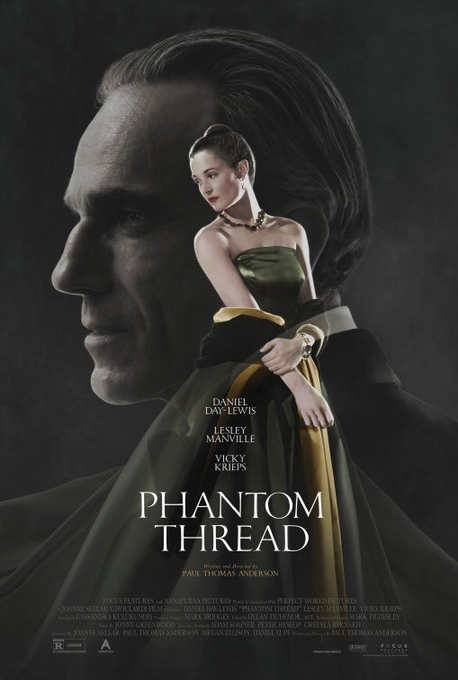 Gibboanxious's tweet photo. While shooting Phantom Thread, Paul Thomas Anderson anticipated that Daniel Day-Lewis wouldn't pose for the poster. To address this, he wrote a scene in which Woodcock and Alma have their photos taken. https://t.co/AblttflALH