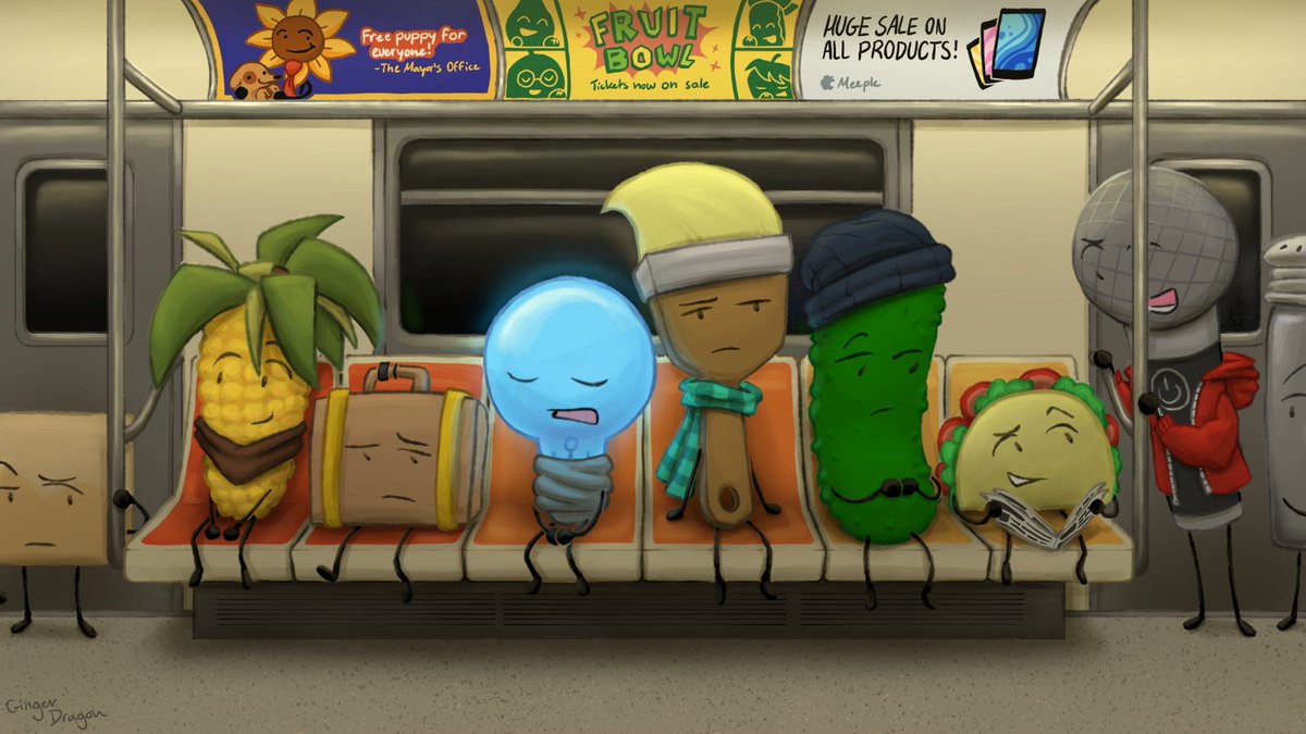 GingerDragonArt's tweet photo. i think the whole idea of the ii characters in the normal world is really endearing and very much art inspo for me😁 https://t.co/Ap7Co9Inqe