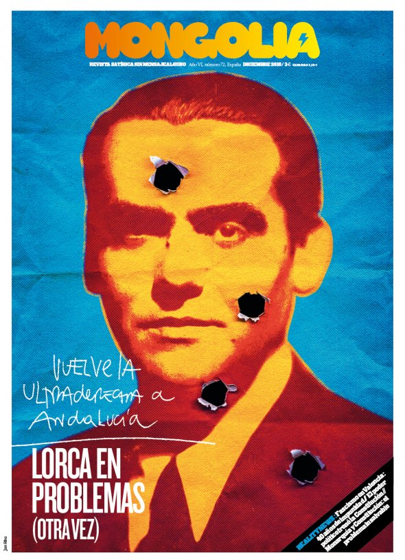 revistamongolia's tweet photo. Hoy se cumplen 90 años del infame asesinato de Federico García Lorca, hoy, como en 1936, la ultraderecha y la derecha que les abre el espacio público, lo volverían a fusilar por rojo y por gay. 

Federico, hoy, escribiría: 

“Yo me subí a un pino verde
por ver si lo divisaba,
 y sólo divisé el polvo
 del caballo que lo llevaba.
Anda jaleo, jaleo:
 Que nadie olvide la fecha
en que subió la ultraderecha
en que subió la ultraderecha”.
