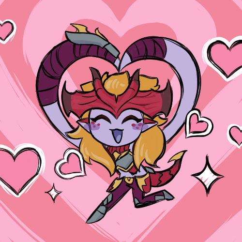 Moothify's tweet photo. got inspired by @estriox to draw my fav dragon girl Shyv  as the new ahri icon https://t.co/lsmvOadhqX