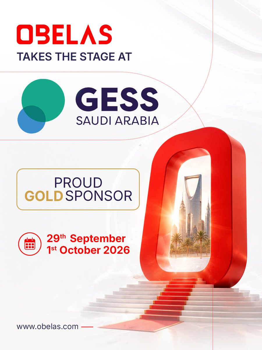 ObelasEdu's tweet photo. Big news from OBELAS!
 
We’re proud to announce that OBELAS is a Gold Sponsor of @gesssaudi 2026. We are bringing our integrated education ecosystem to one of the region’s leading education events.
 
Get ready to explore the OBELAS ecosystem. See you at GESS KSA from 29 September – 1 October 2026

#OBELAS #GESSKSA #GESSKSA2026 #RedefiningEducation #EdTech