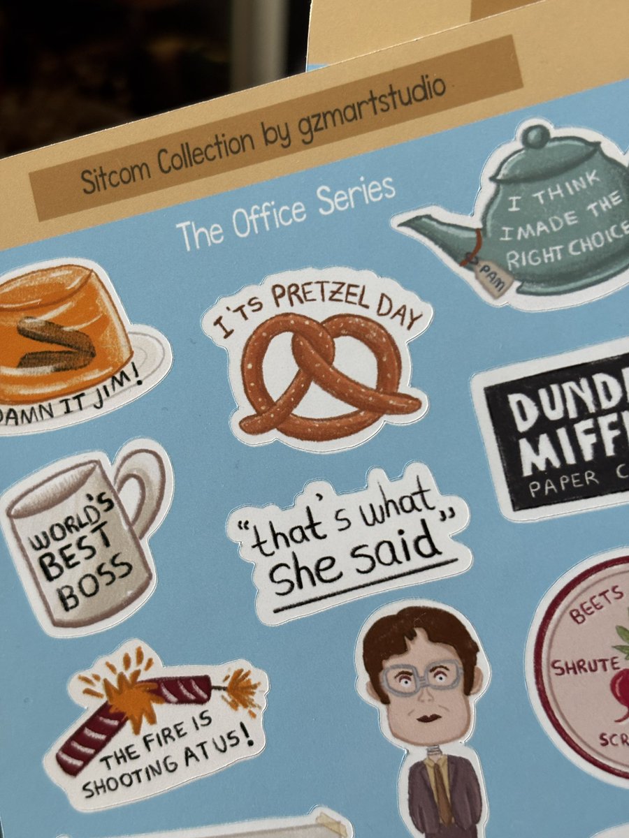 gzmpydn's tweet photo. The Office Sticker Set 🥨 Shopier’da satışta ❤️ https://t.co/lfUkhVV4Mf https://t.co/j7sQd74xBB