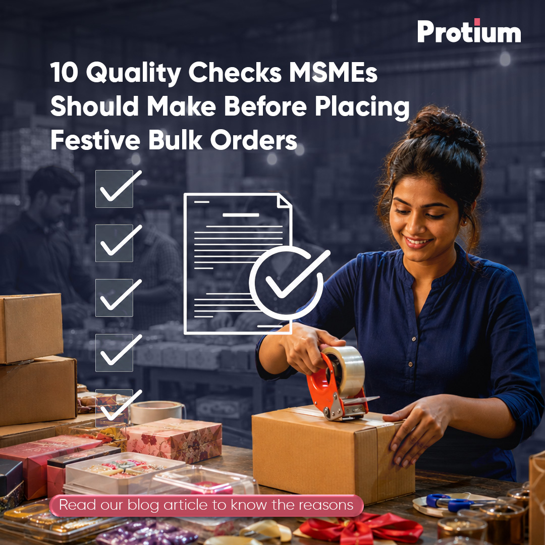 protiumfinance's tweet photo. The festive season is around the corner, &amp; higher demand often means bigger inventory orders for MSMEs but also increases risk. Before buying in bulk, MSMEs must check quality, packaging, certifications &amp; return terms. 

Read more in our blog.

(Protium Finance, MSME, Festival) https://t.co/QTU86hHszT