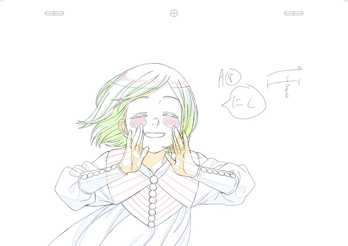 LastAnimator's tweet photo. I find the changes that a drawing takes on between rough animation and Genga really interesting. The drawing becomes either better or worse... Here's some of old drawings of Coco from Witch Hat Atelier. 
©とんがり帽子のアトリエ製作委員会 https://t.co/G3yuXPFCuc