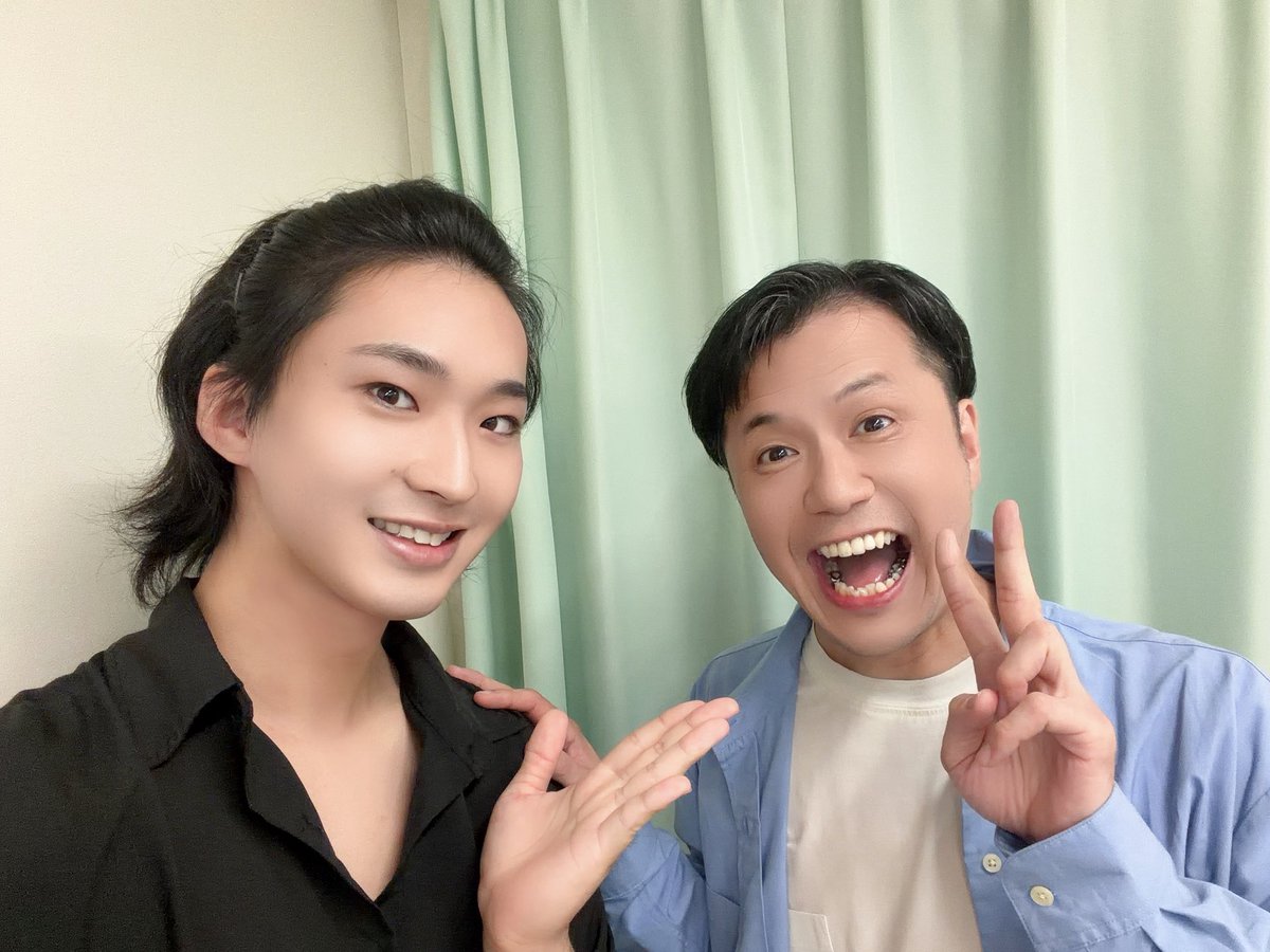 msmiya0929's tweet photo. 今日はとある現場の顔合わせ！

百花繚乱でもご一緒する冠仁さんと✌️

今年の秋も盛り上げます
情報解禁をお待ちください😌 https://t.co/fPWcgCWbrH