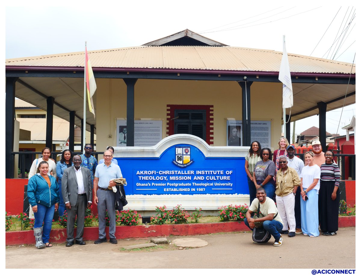 AciConnect1's tweet photo. A rich day of history, mission, and fellowship at ACI! 
We were delighted to welcome students and faculty from the Candler School of Theology (Emory University) participating in the World Methodist Evangelism Institute (WMEI) seminar in Ghana
#AkrofiChristallerInstitute #Akropong https://t.co/Y8EAeIMlPT