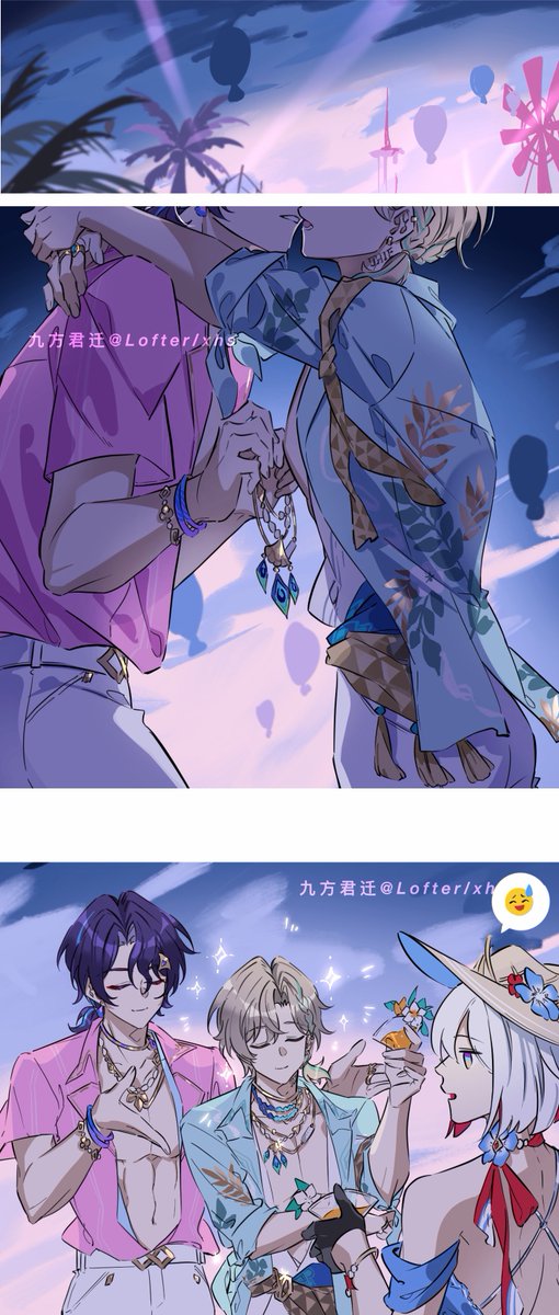VeritasRoulette's tweet photo. #理砂 #SummerWaveWasters #ratiorine #レイチュリ
Wave 15 by 九方君迁
"Beep-beep! You've received a private party invitation from Director Aventurine~"
Come enjoy a seaside getaway 💖 https://t.co/YNIUfvDCkV