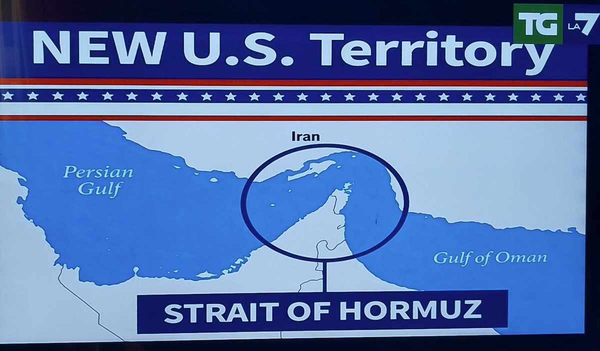 EugenioCardi's tweet photo. Lo Stretto di Hormuz?
Trump ha appena scritto che è roba sua.
Non ho mai visto nulla del genere. 🤬
Tutto molto inquietante e pericoloso.
(Infografica #TgLa7) - #18agosto2026 https://t.co/jP86gJcj39