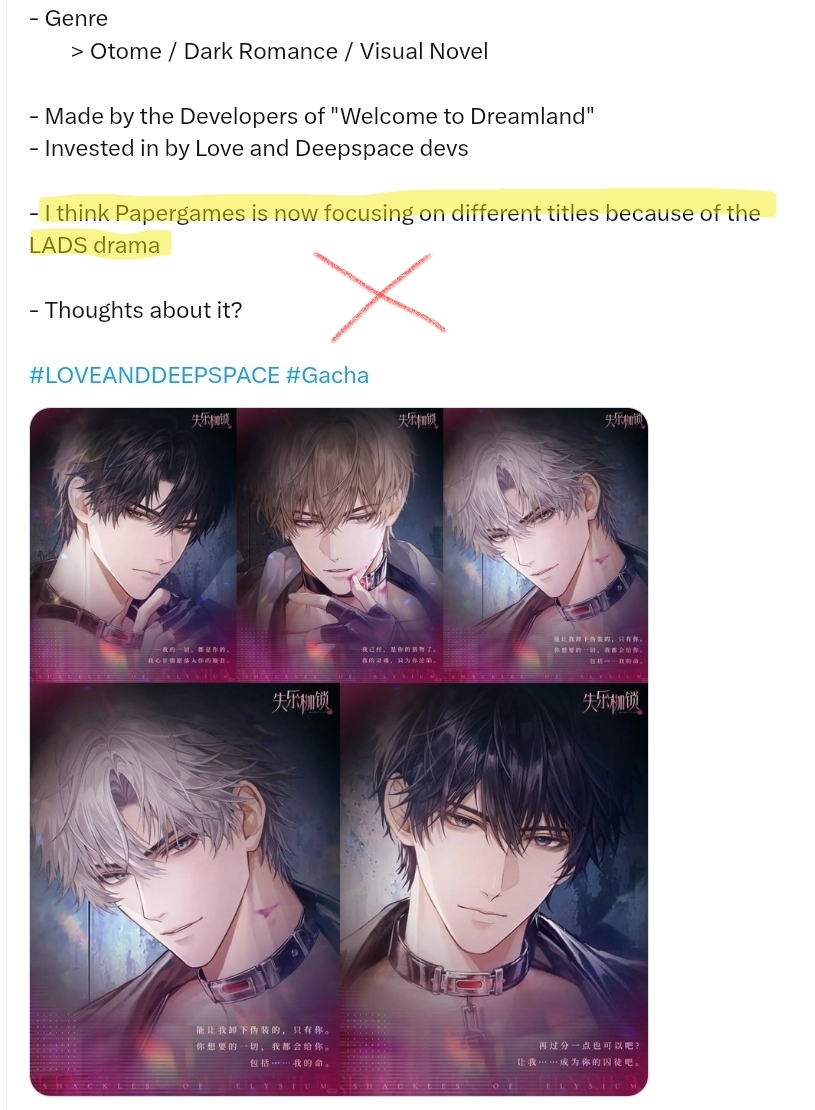 musgky's tweet photo. I hate LADS players, I hate influencer like this

Papergames has been investing in this company since 2020, it's not like they just jumped in because of the recent LADS drama. Like, do you even know how business works? They own 18%, but Wei Xinru owns 37%, and Shanghai Mengleyuan https://t.co/0fQo85IRC4