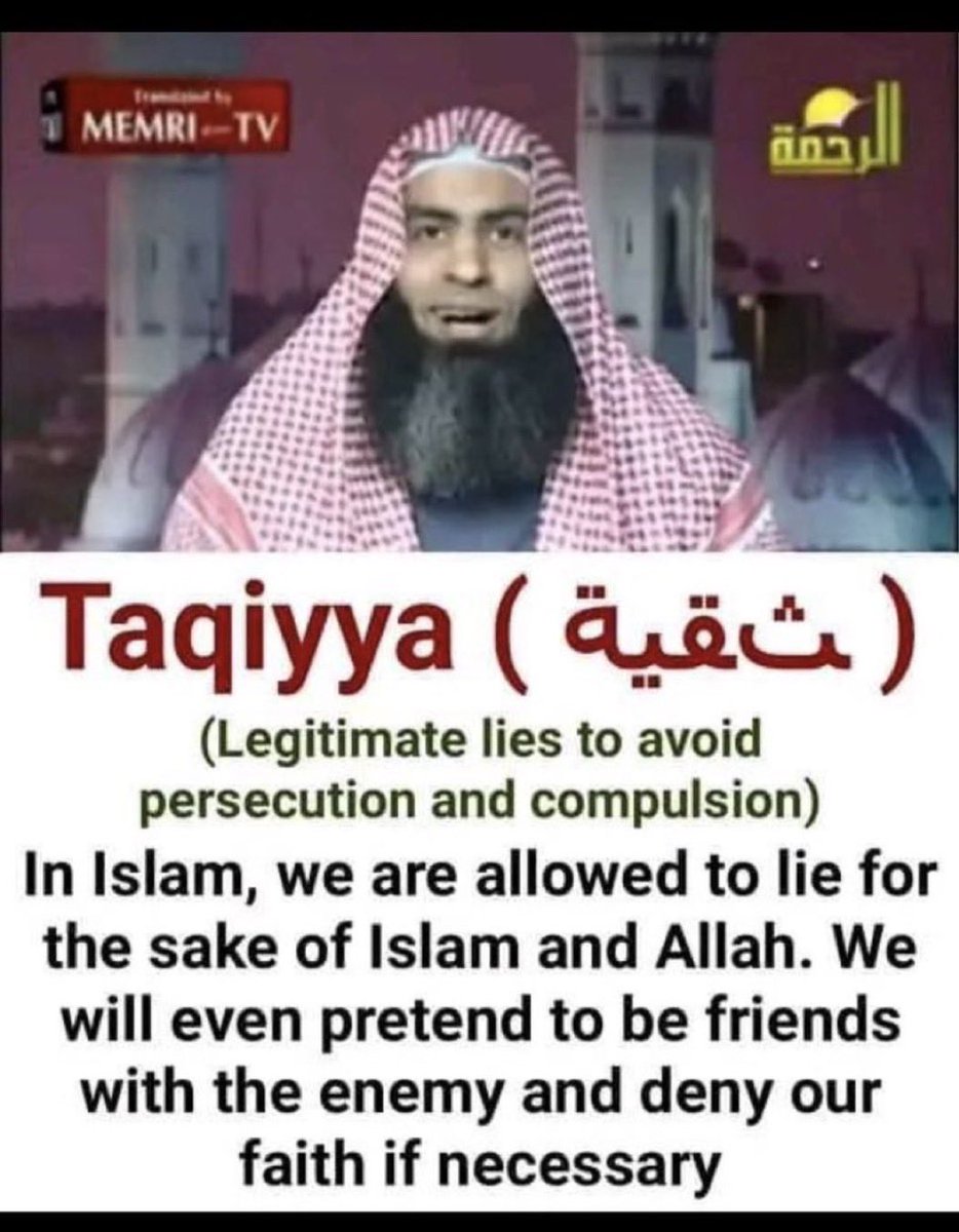BEDambold's tweet photo. @WallStreetApes Because he’s listening to their lies and deceptive speech.  Suicidal empathy is exactly what this is.  Or, he’s really become a Muslim and lying about being a Christian, using Taqiyya, to make it sound like there is peaceful coexistence. https://t.co/jJRtaVzIiK