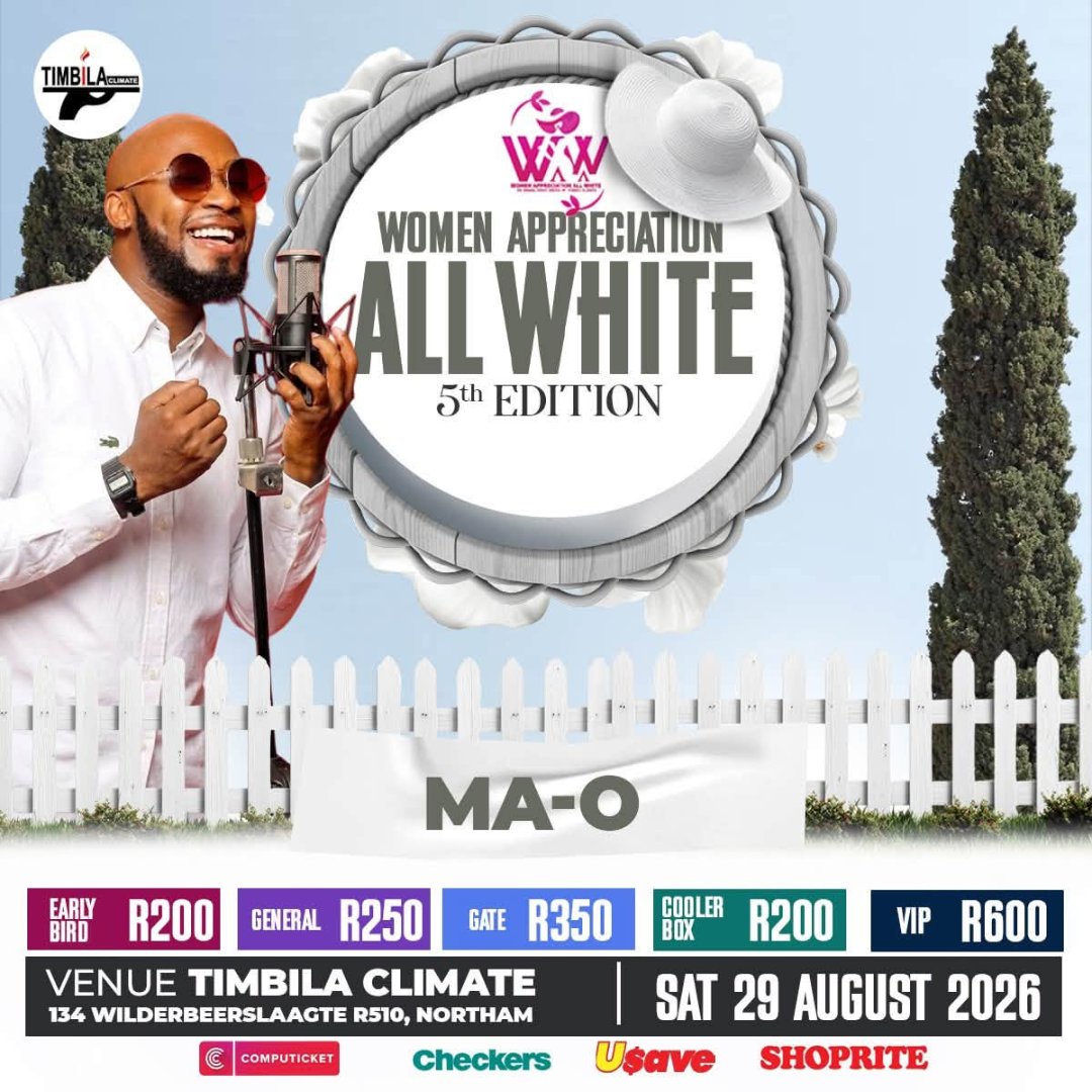 Computicket's tweet photo. π€ Northam, the Women Appreciation All White 5th Edition is calling!
Swipe through to meet some of the talent bringing the vibes on 29 Aug. πΆβ¨ποΈ https://t.co/F2KJbXjxcA
π Northam
ποΈ 29 Aug
π° From R350
#WomenAppreciation #Computicket https://t.co/t0hHEiuJSp