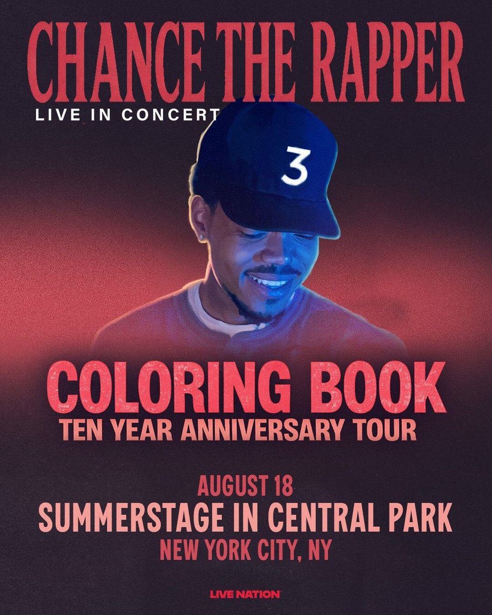 baragendanyc's tweet photo. Tonight at 7:00 PM @SummerStage in @centralparknyc
@ChancetheRapper brings his colorful, deeply personal approach to hip-hop to Central Park with @lareezymusic joining him for an outdoor summer performance.
#ChanceTheRapper #NYCHipHop #NYCEvents #HipHopEvents #BarAgendaNYC https://t.co/jdnPz3fbQC