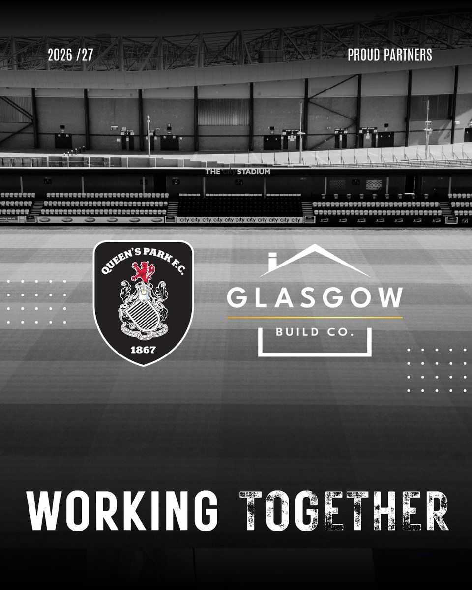 queensparkfc's tweet photo. Thank you to @GlasgowBuildCo - proud partners for season 2026-27.

To join them in backing Scotland's oldest club, contact kieran@queensparkfc.co.uk or call 0141 632 1275. https://t.co/cMhCTGoSJR