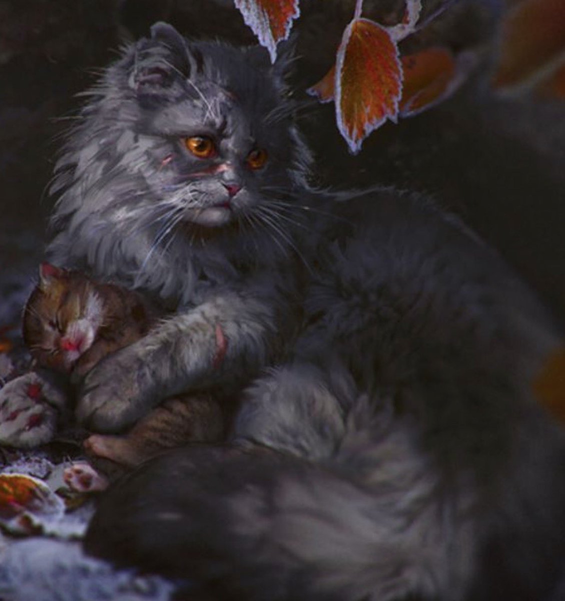 WCpairingstwt's tweet photo. The first pairing of the day is Mapleshade x Yellowfang (romantic)! https://t.co/QCGrwgu5ke