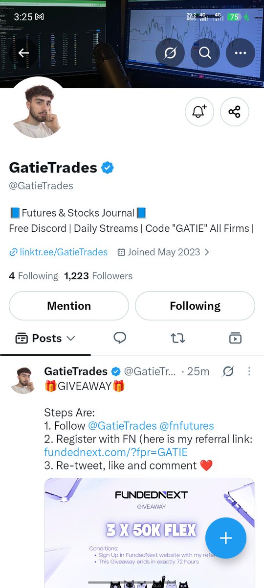 LemePeter's tweet photo. @GatieTrades @fnfutures Done https://t.co/DR725R50Mq