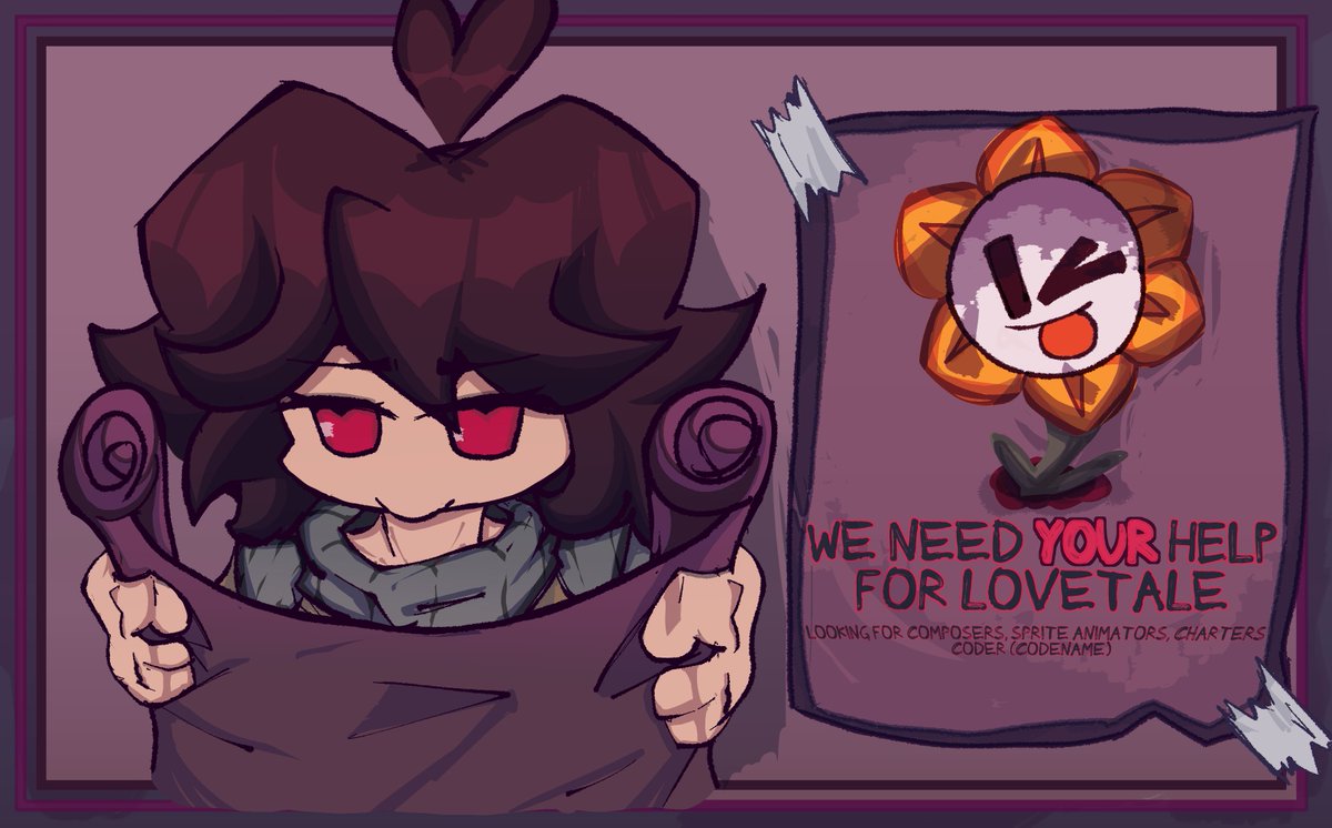 FNFLOVETALE's tweet photo. Hello everyone!
We're looking charters,coder(on codename)sprite animators and composers
If you are interested in joining our team,please write to  personal account (discord: frosty0fficial).
#Lovemaniac #nebulateam #undertale #fnf https://t.co/1RCdDsOFPy