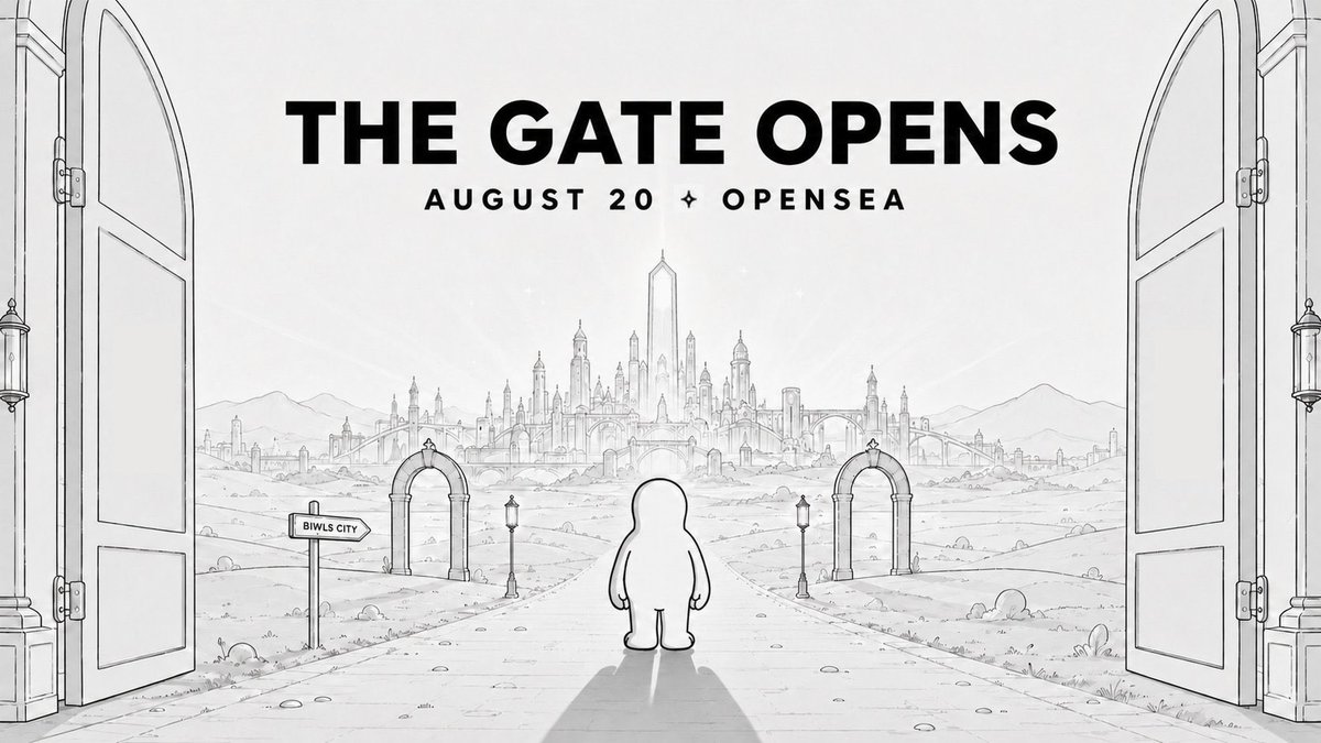 0x_DaGold's tweet photo. gm from somewhere ✦

been keeping an eye on @biwlsxyz and the collection is honestly pretty clean.

5,555 hand-drawn black & white Runners, built around a simple story of an “unfinished” character finding his way through a strange world.

the art is minimal, but the lore gives it something to build on.

mint is August 20th at 0.0006 ETH.

huge shout to the team for giving me an opportunity to be part of the journey and introduce BIWLS to my community.