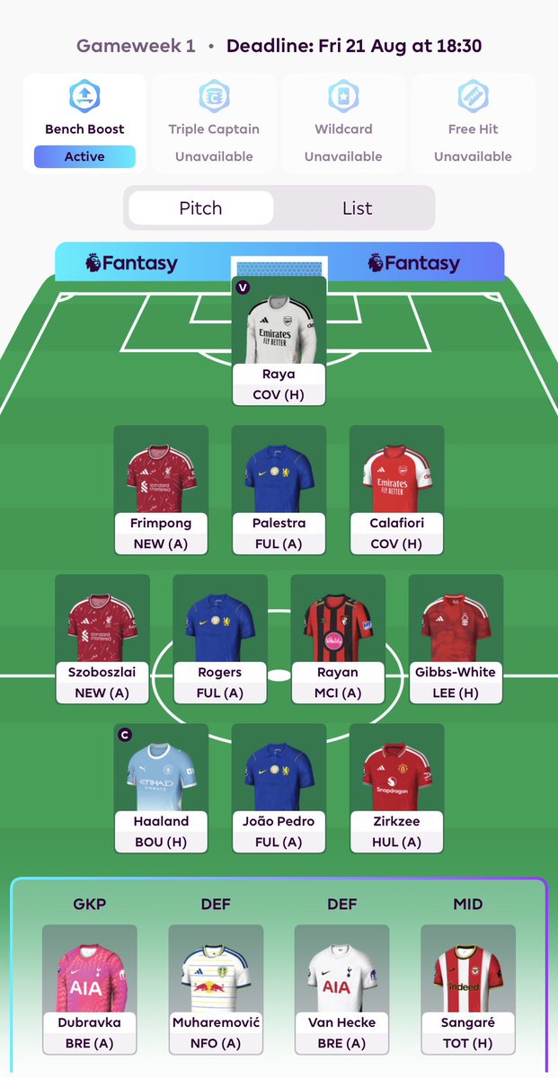 CFC_Prodigy1's tweet photo. No one has a better fpl team than me #fpl https://t.co/9N7lrDJboR