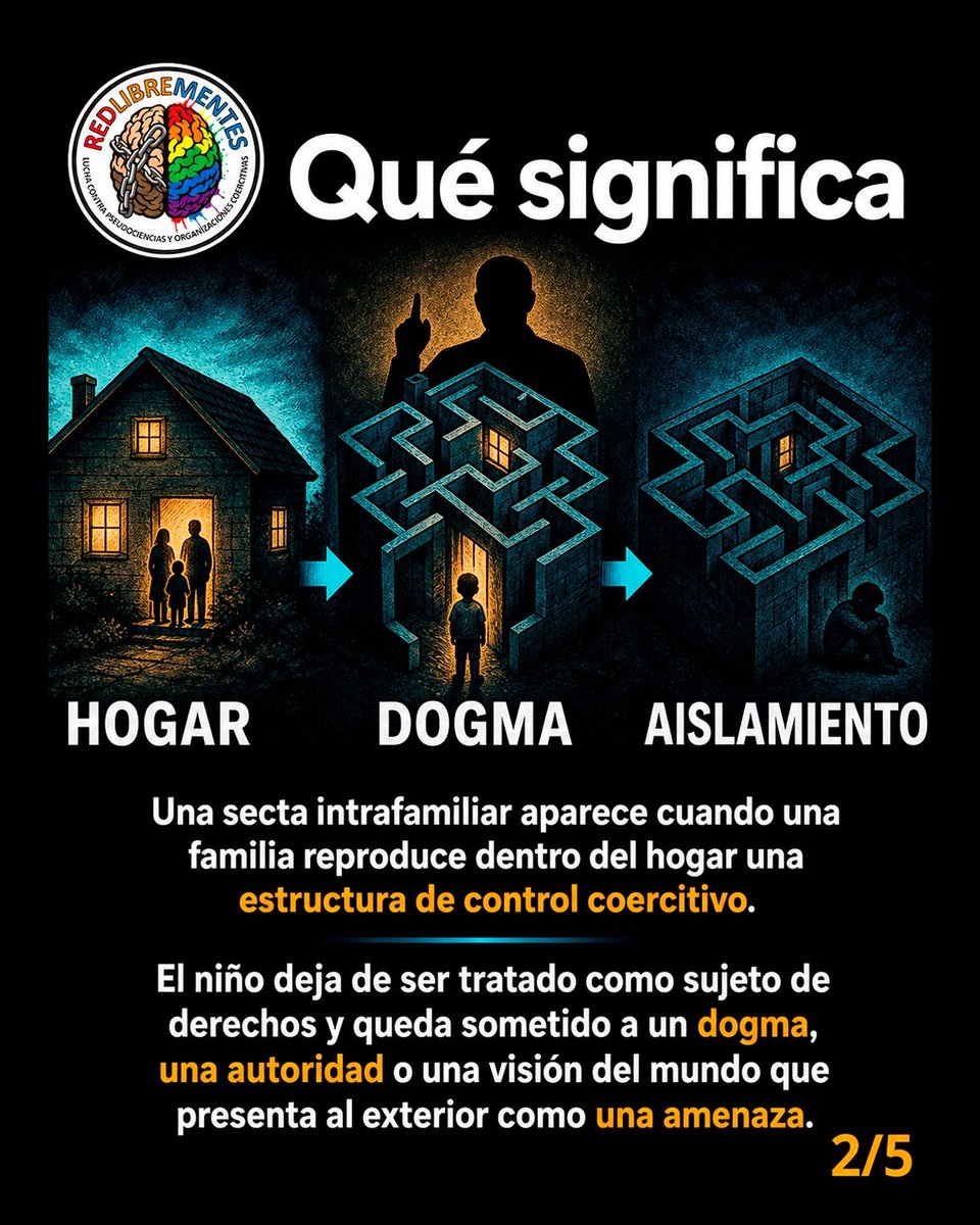 librementes's tweet photo. El hogar NO puede ser una cárcel. El amor NO controla. 🏠❌

Muchas familias viven bajo estructuras de control coercitivo, convirtiéndose en verdaderas sectas intrafamiliares. Los más afectados: los niños.

No seas cómplice del silencio.  

#LeyAntisectas  #ControlCoercitivo https://t.co/xxmNwuF2C4