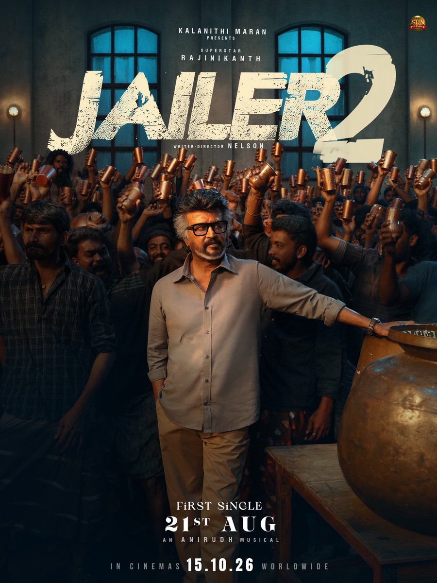 iammoviebuff007's tweet photo. OFFICIAL: #Jailer2 - New Poster ft. Superstar #Rajinikanth..💥 Looks like a Vibe song loading from #Anirudh with Thalaivar's Dance..😍 Waiting..⭐ https://t.co/CZ7Y0vkBNY