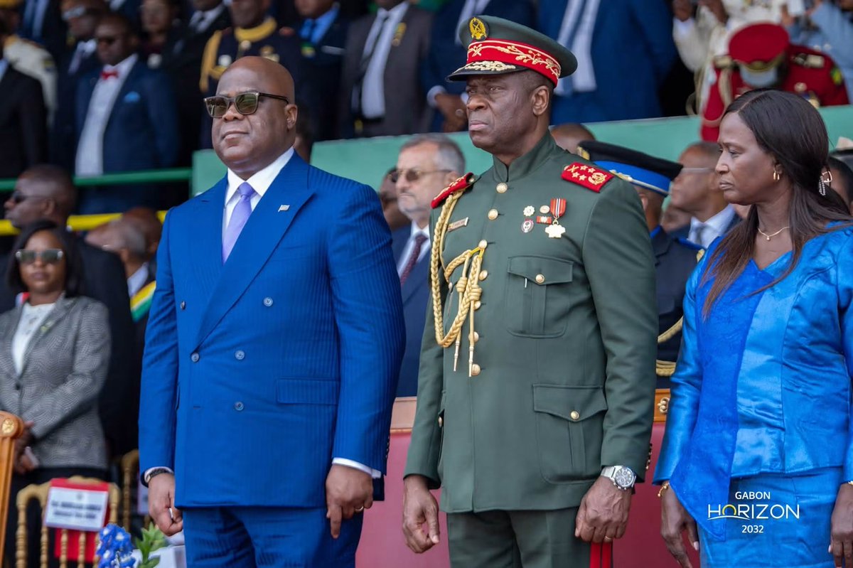 KALAMBAJosu1's tweet photo. 66e ANNIVERSAIRE DE LA FÊTE DE L’INDÉPENDANCE

Le Gabon a célébré avec faste le 66ᵉ anniversaire de son indépendance, en présence de plusieurs chefs d’État africains venus partager avec le peuple gabonais ce moment historique.

@Presidence_RDC 
@Fatshi20 
@fatshi13 https://t.co/MZjef52RfZ